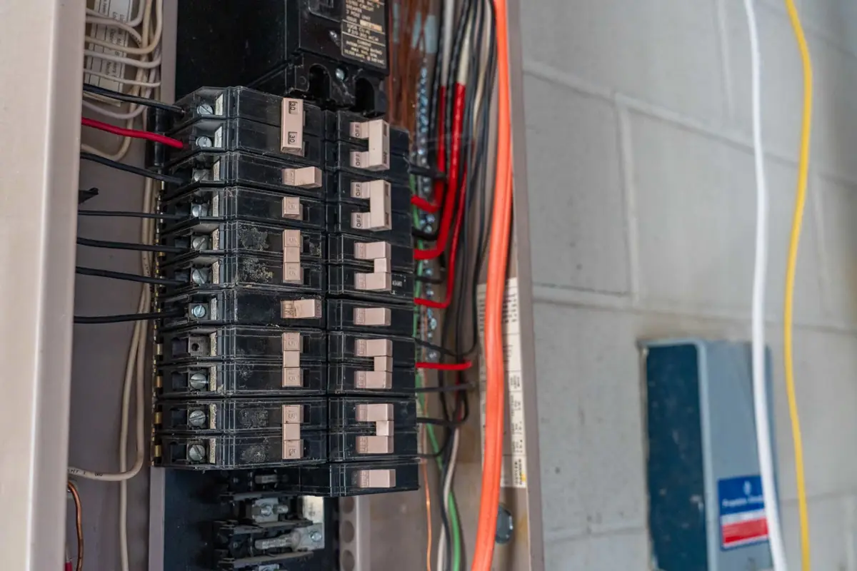 Breaker layout inside a completed electrical panel upgrade